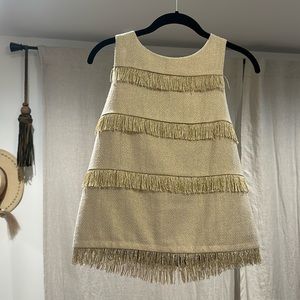 Festive gold detailed top